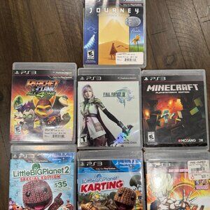 PlayStation 3 Game Bundle - Lot of 7 | Minecraft, Journey, Ratchet & Clank